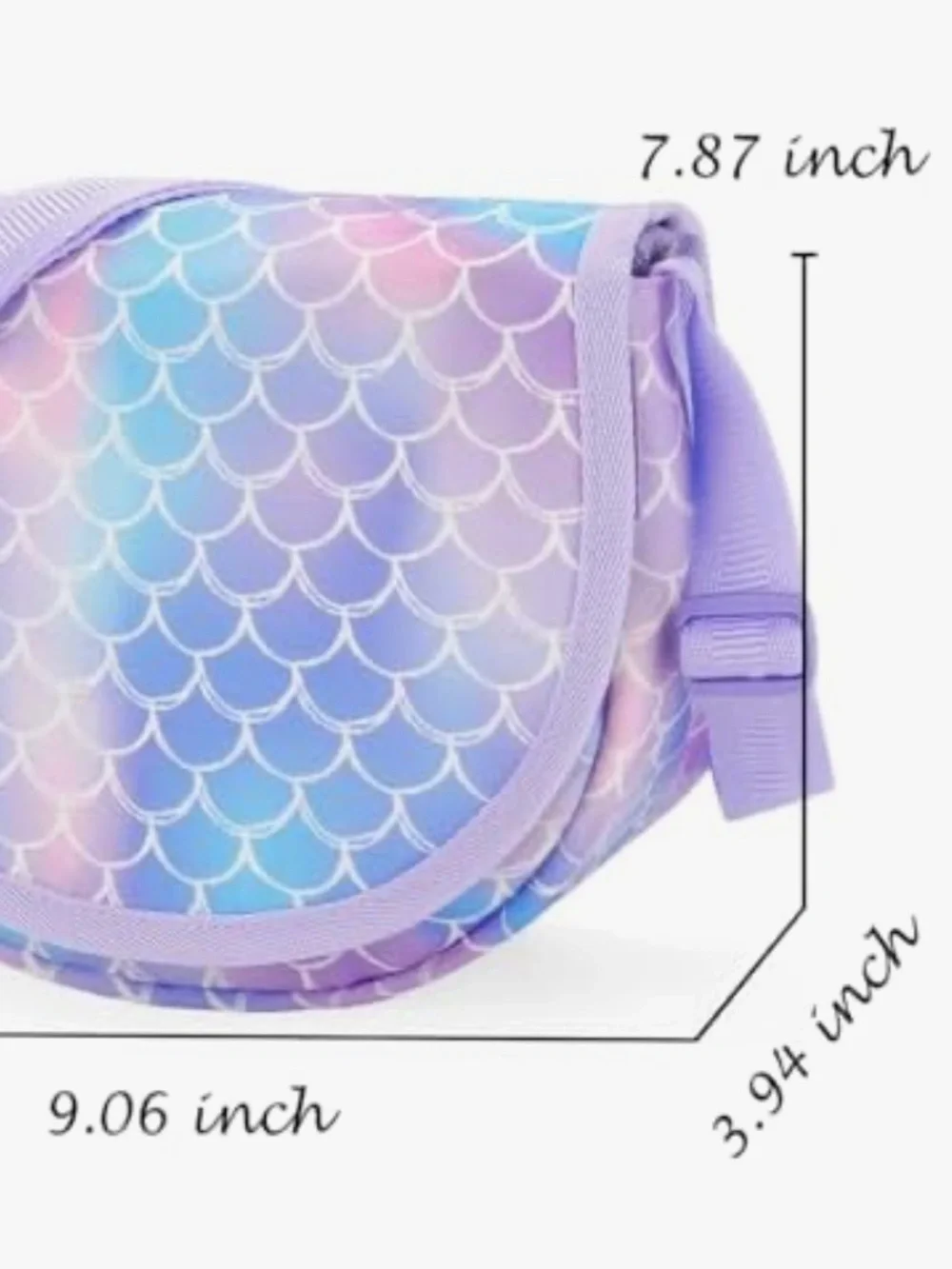 NWT Pastel Mermaid Scale Crossbody Bag - Lavender Blue Pink